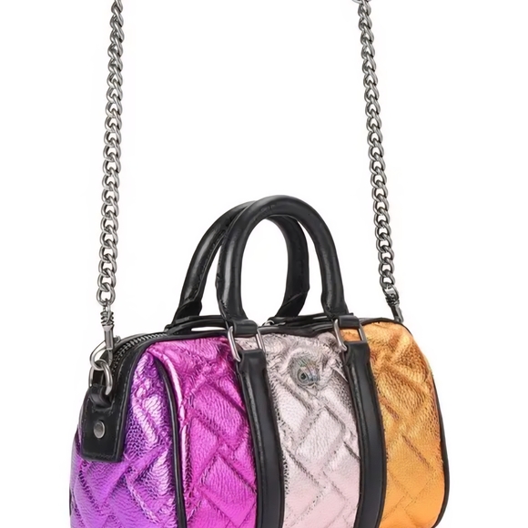 Kurt Geiger Small Metallic Boston Quilted Crossbody Bag - Picture 4 of 11